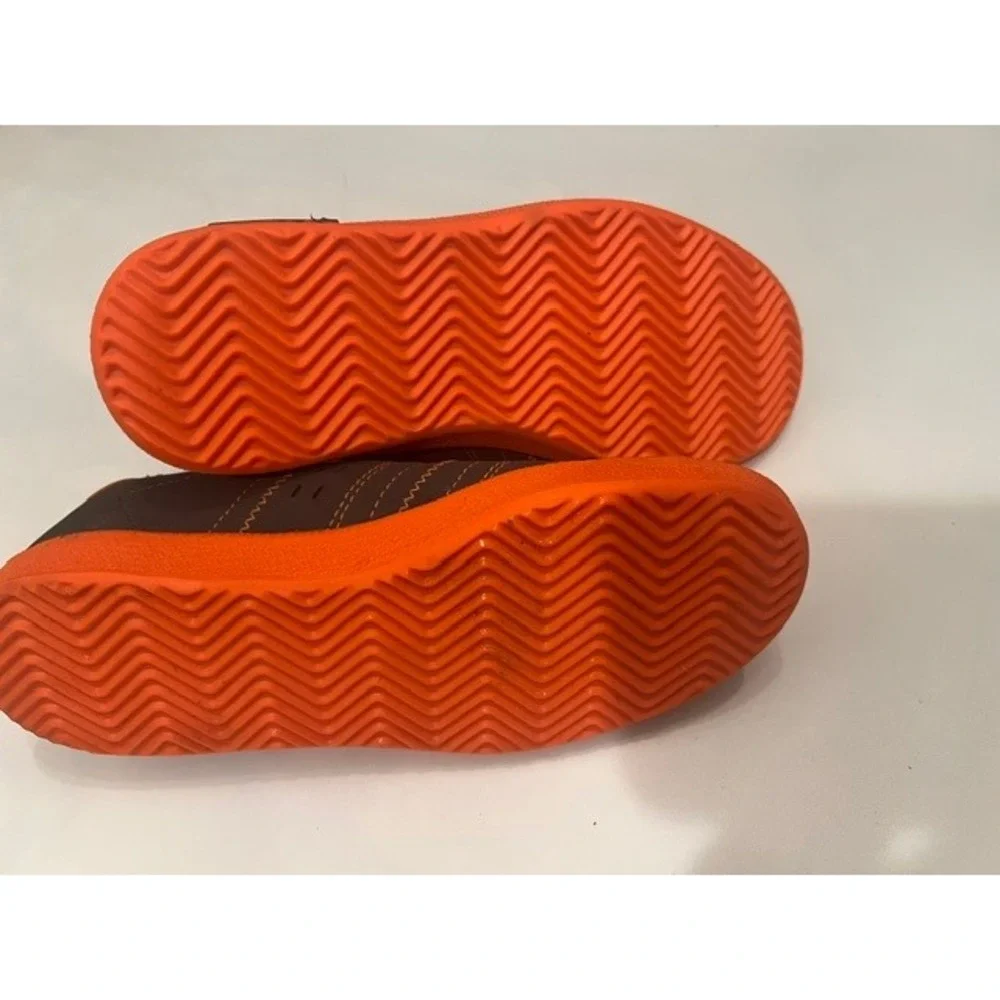 Lonsdale London Sneakers Kids Charcoal Orange Good Hook Loop Strap Athletic